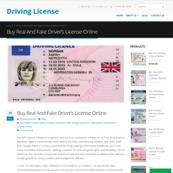Driving License For Sale online