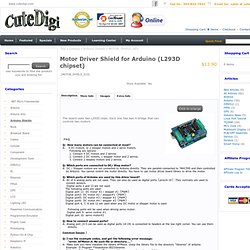 Motor Driver Shield for Arduino