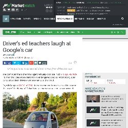 Driver’s ed teachers laugh at Google’s car