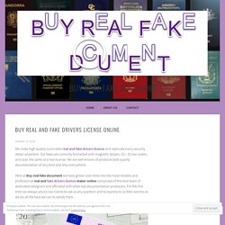 Buy Real and Fake Drivers License online