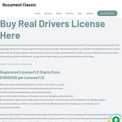 Buy Drivers License Online - Document Classic