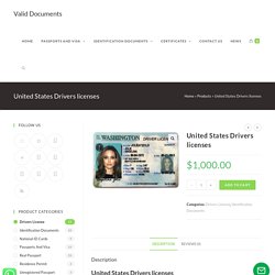 United States Drivers licenses - Valid Documents