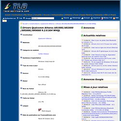 Drivers Qualcomm Atheros AR1xxx/AR2xxx/AR5xxx/AR9xxx 9.2.0.504 WHQL