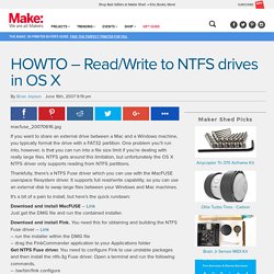 HOWTO - Read/Write to NTFS drives in OS X