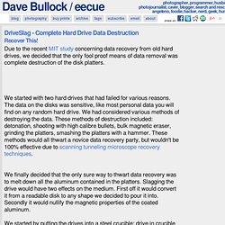 Complete Data Destruction on eecue.com - (dave bullock)