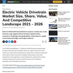 Electric Vehicle Drivetrain Market Size, Share, Value, And Competitive Landscape 2021 - 2026