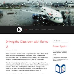 Driving the Classroom with iTunes U