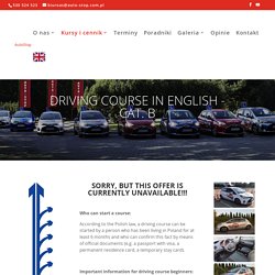 Driving course in English - AutoStop