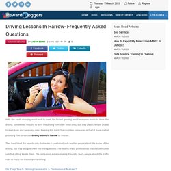 Driving lessons in harrow- Frequently Asked Questions
