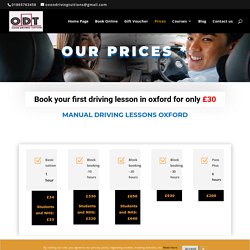 automatic driving lessons oxford