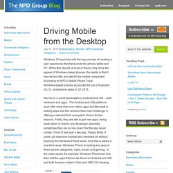 Driving Mobile from the Desktop