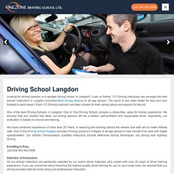 Best Driving School in Langdon - 121driving