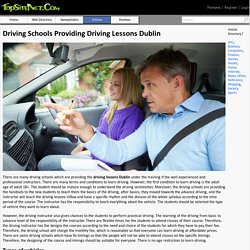 Driving Schools Providing Driving Lessons Dublin