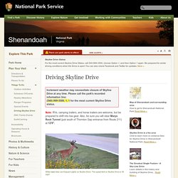Driving Skyline Drive - Shenandoah National Park