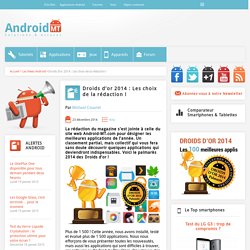Droids d'or 2014 : Les choix de la rédaction !  Android MT