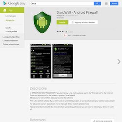 DroidWall - Android Firewall - Android Apps auf Google Play