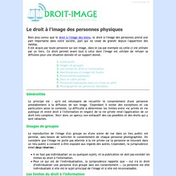 Droit à l'image des personnes