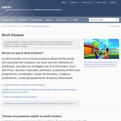 Droit d'auteur / site de l'OMPI : Organisation mondiale de la propriété intellectuelle