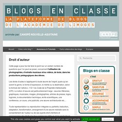 Droit d'auteur - Blogs en classe