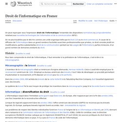 Droit de l'informatique en France