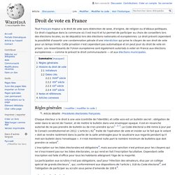 Droit de vote en France