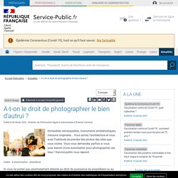 Droit à l'image -A-t-on le droit de photographier le bien d'autrui ?