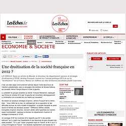 Une droitisation de la société française en 2012 ?