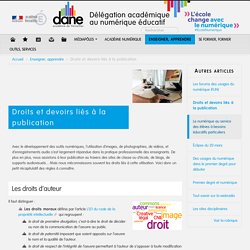 Droits et devoirs liés à la publication