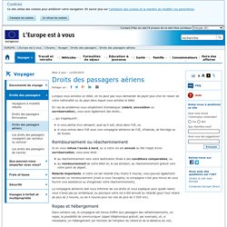 UE – Droits des passagers aériens – L'Europe est à vous