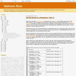 Salmon Run: Drools Rules in a Database, Take 2