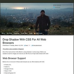 Drop shadow with CSS for all web browsers