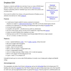 Dropbear SSH server and client