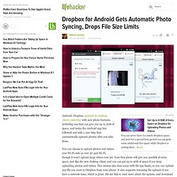 Dropbox for Android Gets Automatic Photo Syncing, Drops File Size Limits - Aurora