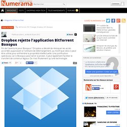 Dropbox rejette l'application BitTorrent Boxopus