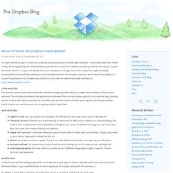 We’ve refreshed the Dropbox mobile website!