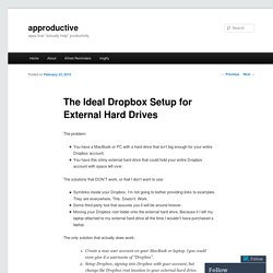 The Ideal Dropbox Setup for External Hard Drives
