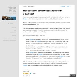 How to use the same Dropbox folder with a dual-boot