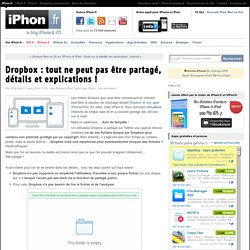 Dropbox : tout ne peut pas être partagé, détails et explications !