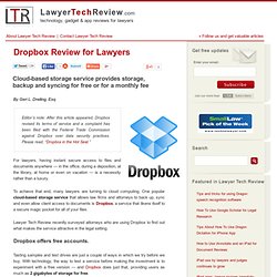 Dropbox Review for Lawyers