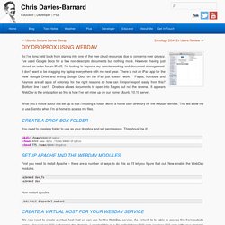 DIY Dropbox using WebDav - Chris Davies-Barnard