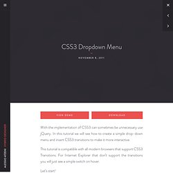 CSS3 Dropdown Menu
