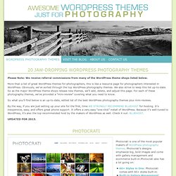 20 Jaw-Dropping WordPress Photography Themes