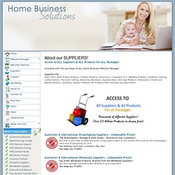 Wholesale and Dropshipping Suppliers, Online Work from Home Opportunity