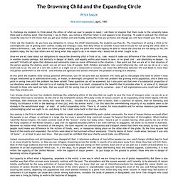The Drowning Child and the Expanding Circle, by Peter Singer