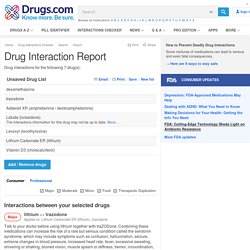 Drug Interaction Report - Drugs.com