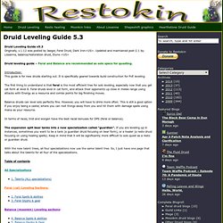 Druid Leveling Guide