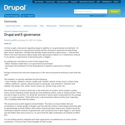 Drupal and E-governance