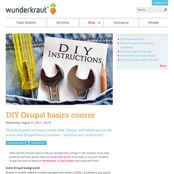 DIY Drupal basics course