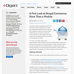 A First Look at Drupal Commerce: More Than a Module