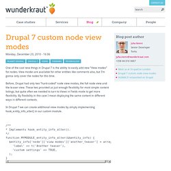 Drupal 7 custom node view modes